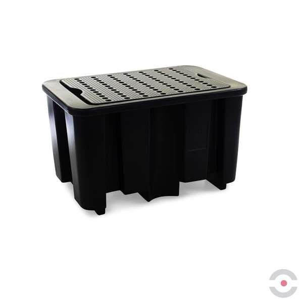 Wanna wychwytowa polietylenowa Topserw 230 l, beczka 1*200 l, kratownica, czarny, MEDIUM