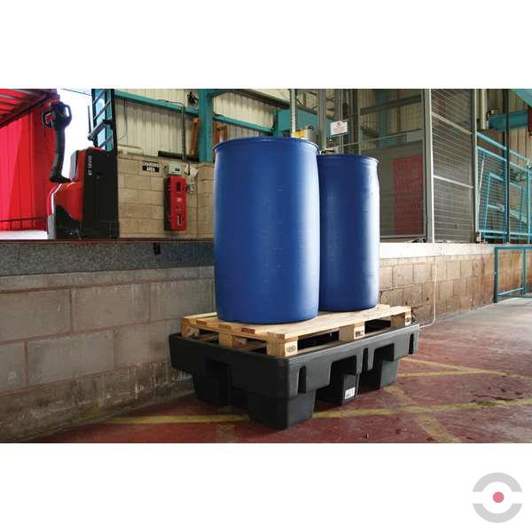 Wanna wychwytowa polietylenowa Topserw 230 l, beczka 2*200 l, bez kratownicy, czarny, MEDIUM