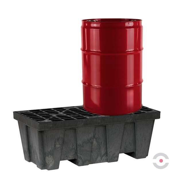 Wanna wychwytowa Justrite 250 l, beczka 2*200 l, kratownica, czarny, MEDIUM