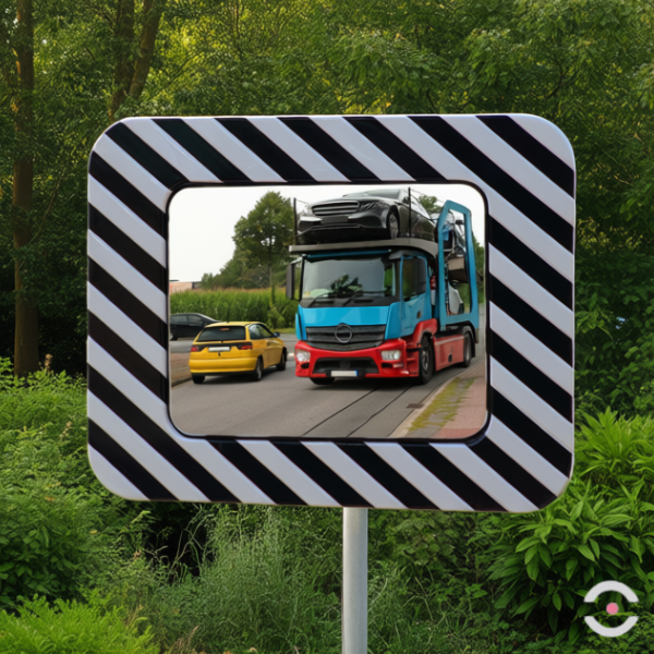 Lustro przemysłowe Dancop, Paris, 40*60 cm, akryl, biało-czarne