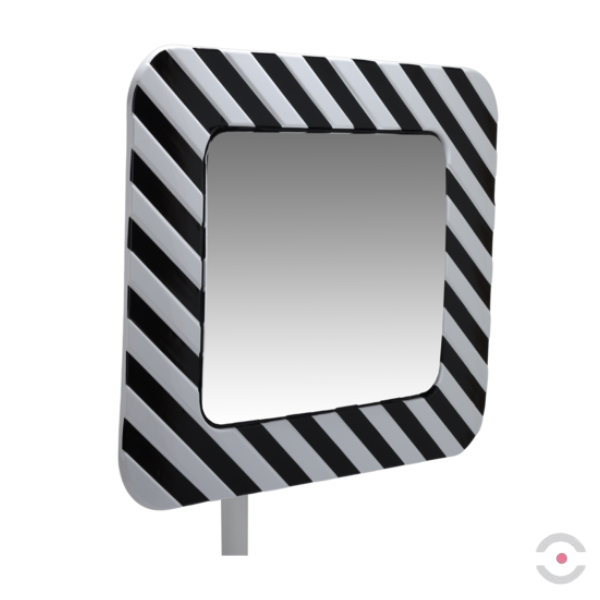 Lustro drogowe Dancop, Marseille, 60*80 cm, inox, biało-czarne