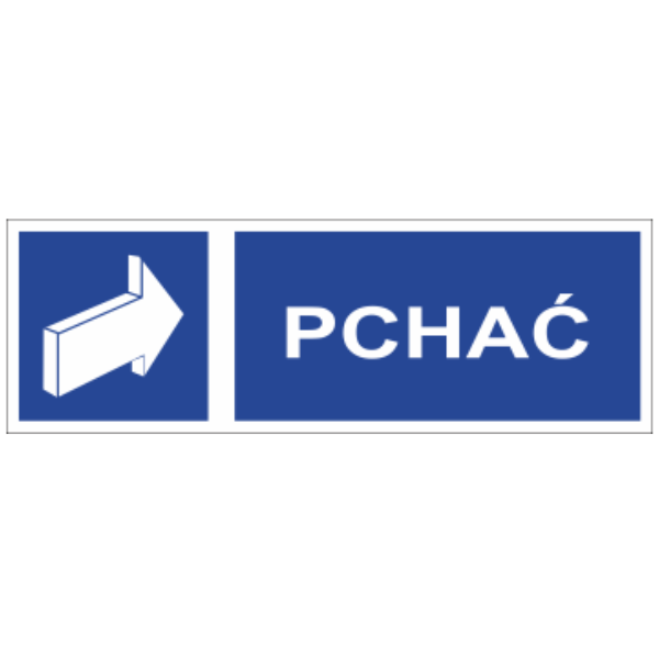 Znak informacyjny Pchać 50x150mm F (57)