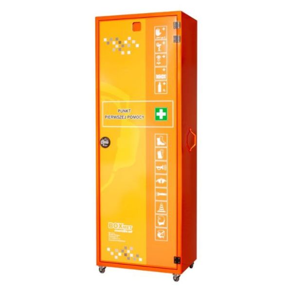 Punkt pierwszej pomocy dla przemysłu chemicznego, szafa, Zestaw Pierwszej Pomocy typu C, kolor pomarańczowy