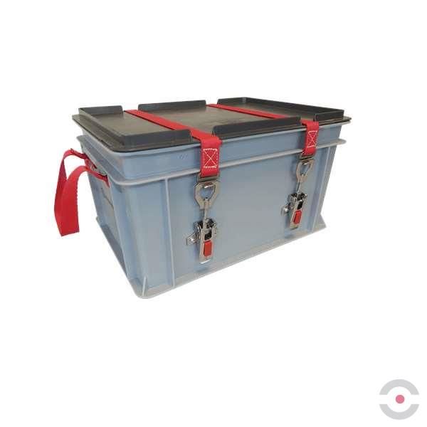 Pojemnik PG2 do transportu (ADR), składowania baterii i akumulatorów Topserw, 17 l, polipropylen, wypełniacz PyroBubbles