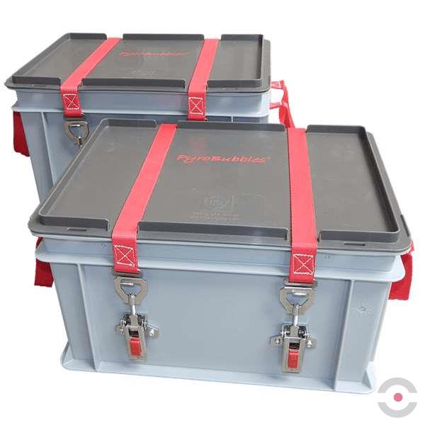 Plastikowy pojemnik transportowy Basic XS-BOX Low, 17 l, 18*wypełniacz PyroBubbles