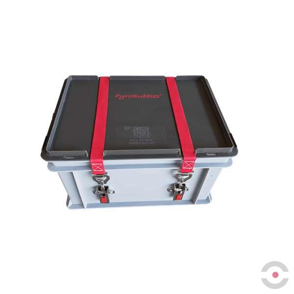 Plastikowy pojemnik transportowy Premium XS-BOX Low, 17 l, stały kosz, 8*wypełniacz +2kg PyroBubbles