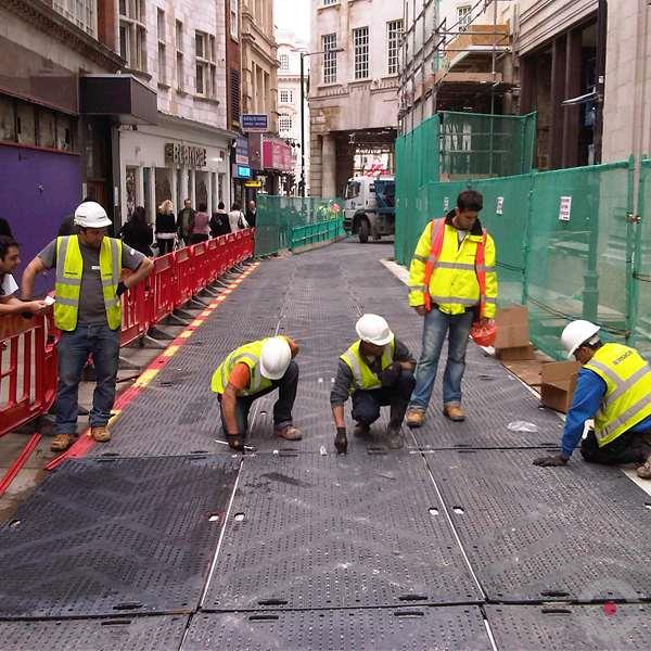 Płyta drogowa EuroMat – mata jezdna dla średnich obciążeń do 120 t, 1120*2410*12 mm