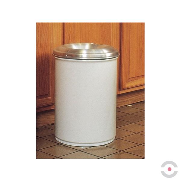 Pojemnik zabezpieczający na odpady papierowe Justrite, pokrywa aluminiowa, 200 l, biały