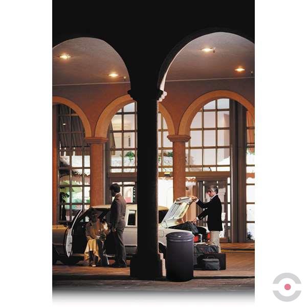 Pojemnik zabezpieczający na odpady papierowe Justrite, pokrywa stalowa, 200 l, szary