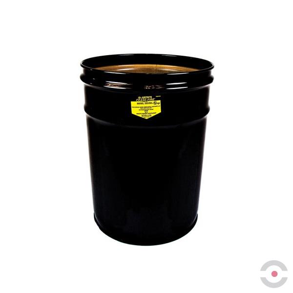 Pojemnik zabezpieczający na odpady papierowe Justrite, b/pokrywy, 23 l, czarny