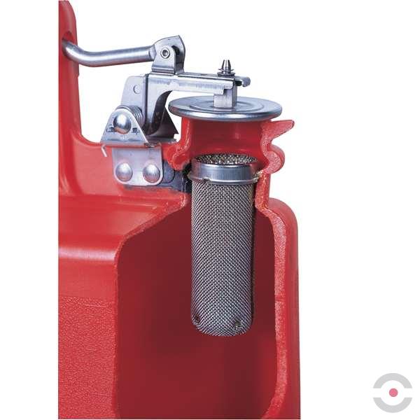 Pojemnik polietylenowy Justrite, osprzęt stal nierdz., 4 l, czerwony