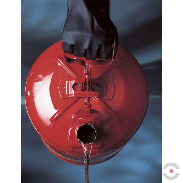 Pojemnik zabezpieczający Justrite stalowy na płyny łatwopalne 19 l, Typ I, lejek, czerwony