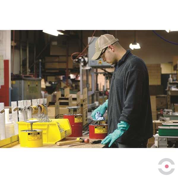 Pojemnik zabezpieczający Justrite stalowy, tłokowy do czyszczenia, 1 l, czerwony