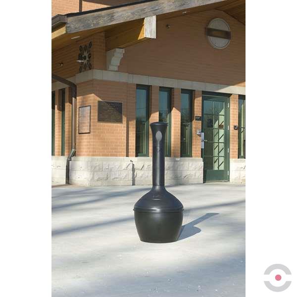 Popielnica zewnętrzna Justrite, polietylenowa Elite Cease-Fire na niedopałki, czarny