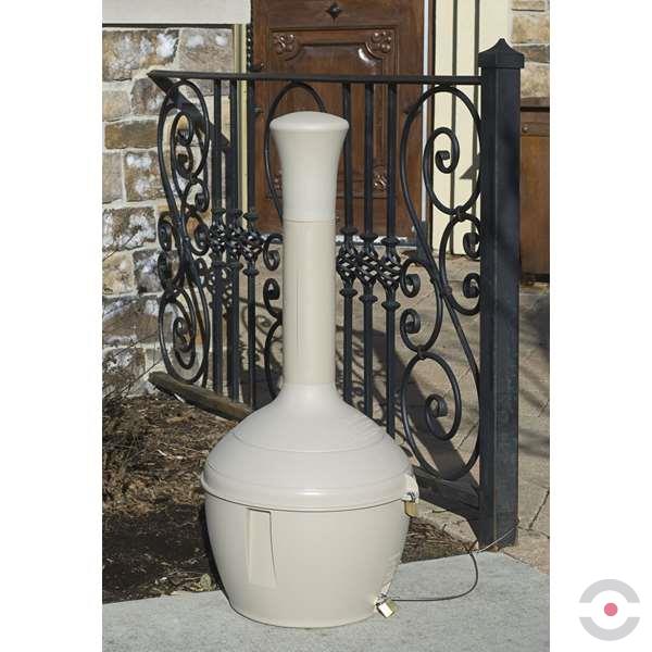 Popielnica zewnętrzna Justrite, polietylenowa Elite Cease-Fire na niedopałki, beżowy