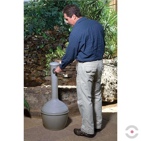 Popielnica zewnętrzna Justrite, polietylenowa Elite Cease-Fire na niedopałki, szary