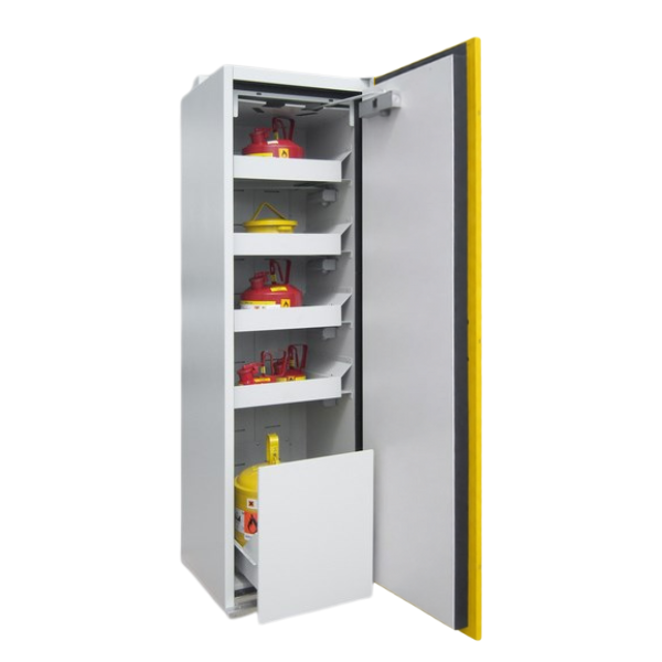 Szafa ognioodporna Topserw PRIME-90 M, 4 półki/1 szuflada wysuwane, drzwi żółte, SiS ES, 90 min