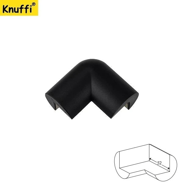 Narożnik ochronny blatu Knuffi, typ A2D, 2 wymiarowy, czarny