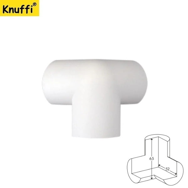 Narożnik ochronny blatu Knuffi, typ A3D, 3 wymiarowy, biały
