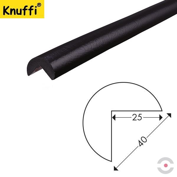 Elastyczny profil ostrzegawczo-ochronny Knuffi, typ A, czarny, 1000 mm