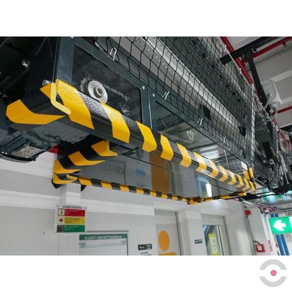 Elastyczny profil ostrzegawczo-ochronny Knuffi, typ E, żółty/czarny, 1000 mm