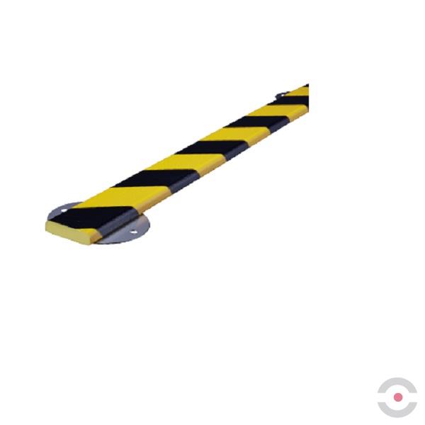 Elastyczny profil ostrzegawczo-ochronny Knuffi, typ F, naścienny, żółty/czarny, 1000 mm