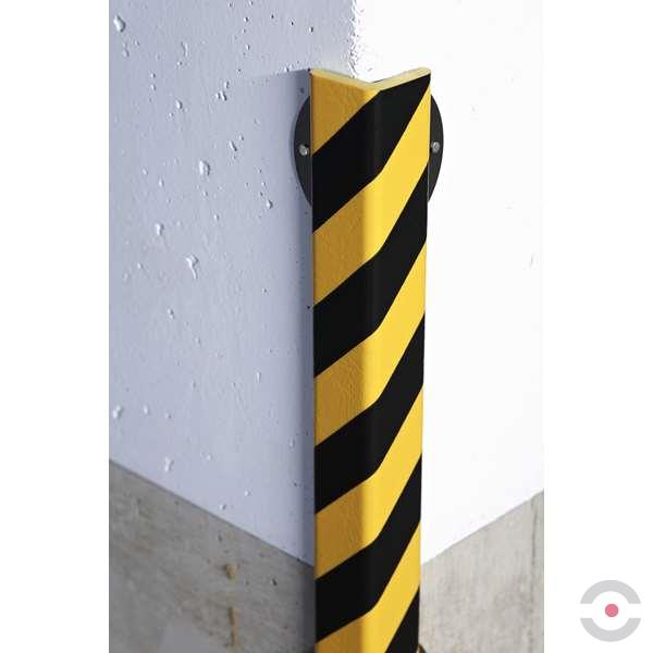 Elastyczny profil ostrzegawczo-ochronny Knuffi, typ H+, naścienny, żółty/czarny, 1000 mm