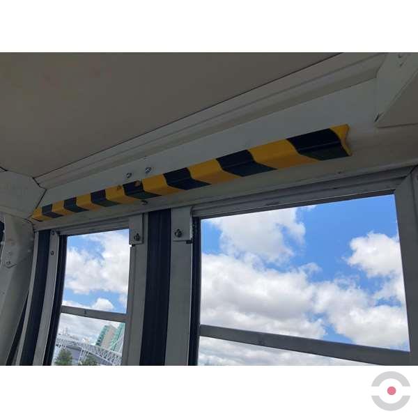 Elastyczny profil ostrzegawczo-ochronny Knuffi, typ H, żółty/czarny, 5000 mm