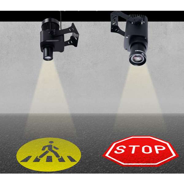 Projektor przemysłowy LED GOBO, 50W, optyka 20°, wewnętrzny, obrotowy, IP20