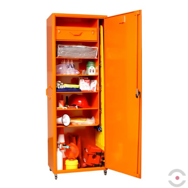 Punkt pierwszej pomocy dla galerii handlowych szafa, Zestaw Pierwszej Pomocy typu C, kolor pomarańczowy