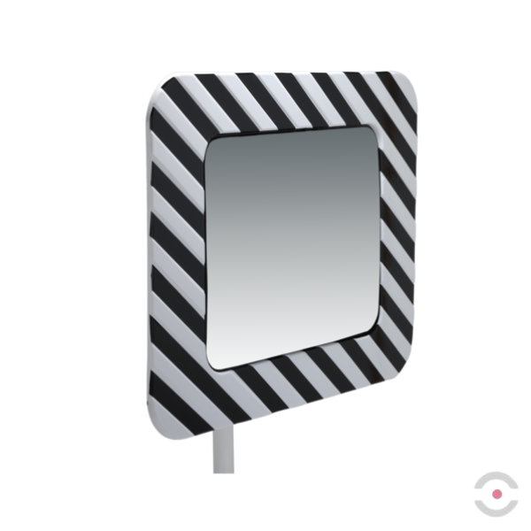 Lustro drogowe Dancop, Lyon, 60*80 cm, poliwęglan, biało-czarne