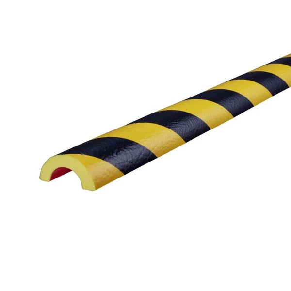 Elastyczny profil ostrzegawczo-ochronny Knuffi, typ R30, żółto/czarny, 50 m