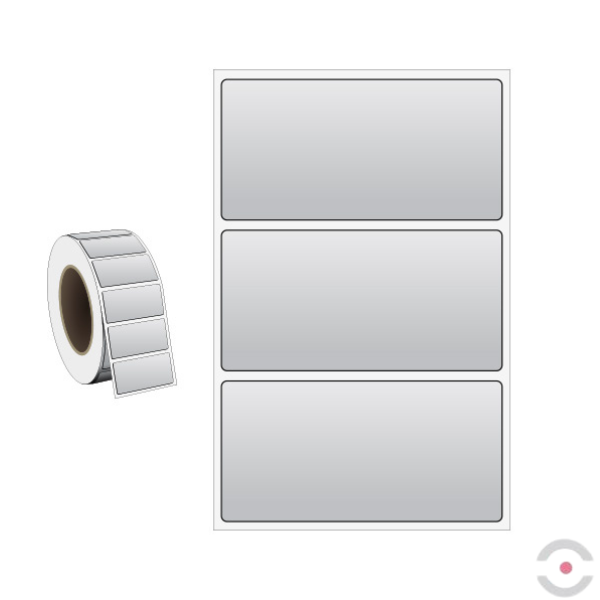 Etykiety o zwiększonej grubości RPL (taśma/sztuka), S*D 90*45 mm, 125 szt., szary
