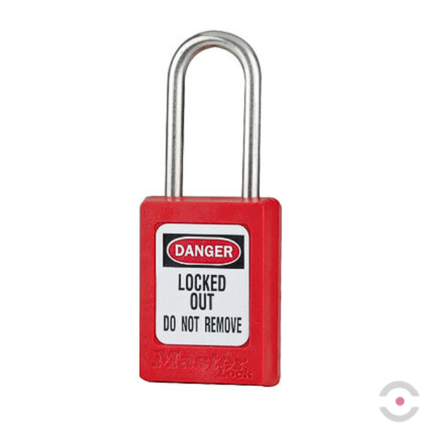 Kłódka bezpieczeństwa (Ex), korpus kompozytowy, kabłąk SN 4.76 mm, klucz KD, czerwona