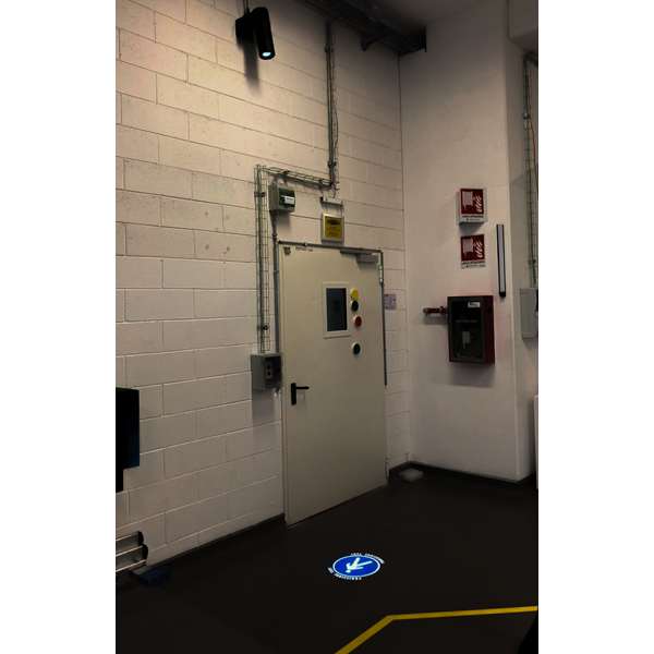 Projektor przemysłowy LED GOBO, 100W, optyka 45°, zewnętrzny, obrotowy, IP65