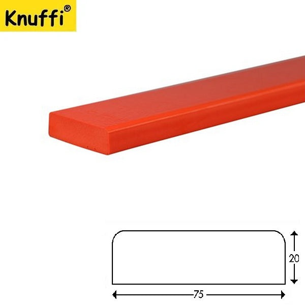 Elastyczny profil ostrzegawczo-ochronny Knuffi, typ S, czerwony, 1000 mm