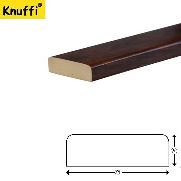 Elastyczny profil ostrzegawczo-ochronny Knuffi, typ S, drewno wiśnia, 1000 mm
