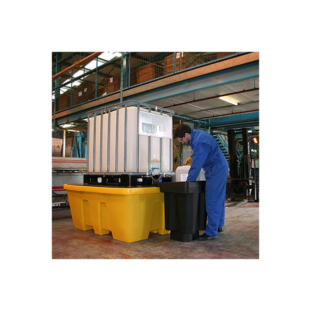 Wanna wychwytowa polietylenowa Topserw 1260 l, IBC 1*1000 l, stos, kratownica, żółty, MEGA