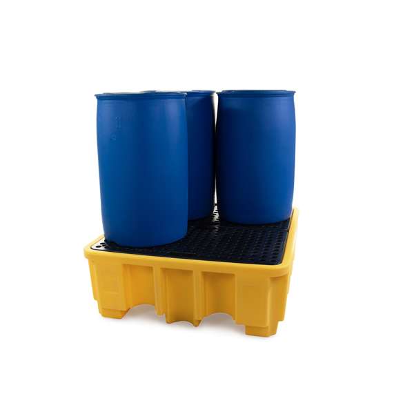 Wanna wychwytowa polietylenowa Topserw 485 l, beczka 4*200 l, kratownica, żółty, MEDIUM