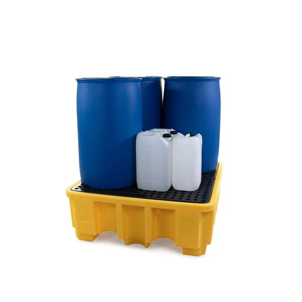 Wanna wychwytowa polietylenowa Topserw 485 l, beczka 4*200 l, kratownica, żółty, MEDIUM