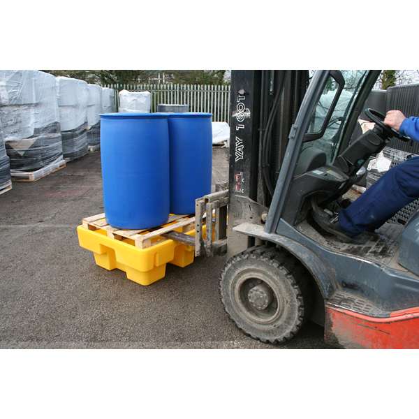 Wanna wychwytowa polietylenowa Topserw 230 l, beczka 2*200 l, bez kratownicy, żółty, MEDIUM