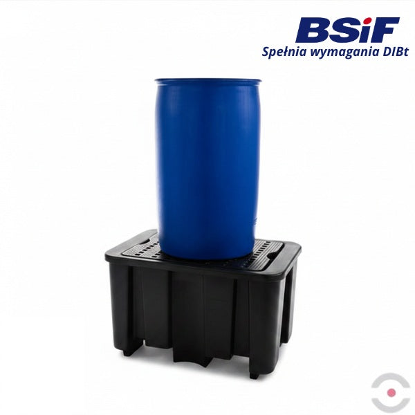 Wanna wychwytowa polietylenowa Topserw 230 l, beczka 1*200 l, kratownica, czarny, MEDIUM