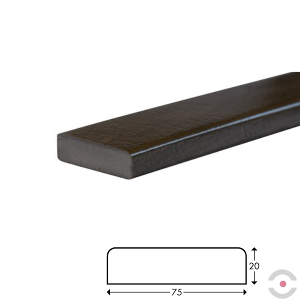 Elastyczny profil ostrzegawczo-ochronny Knuffi, typ S, drewno khaki, 1000 mm