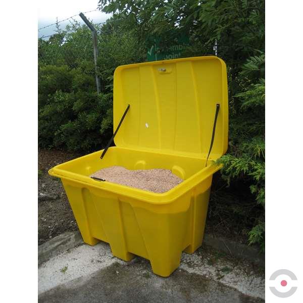 Skrzynia Jonesco, na materiały sypkie i stałe, 500 l, żółty