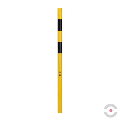 Słupek O 60 mm z oczkami, wysoki, żółto-czarny