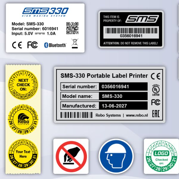 Przenośny system do tworzenia przemysłowych etykiet i znaków SMS 330, szer. druku do 81 mm, rozdz. 300 dpi