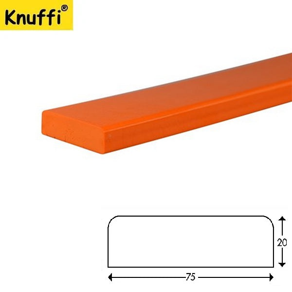 Elastyczny profil ostrzegawczo-ochronny Knuffi, typ S, pomarańczowy, 1000 mm