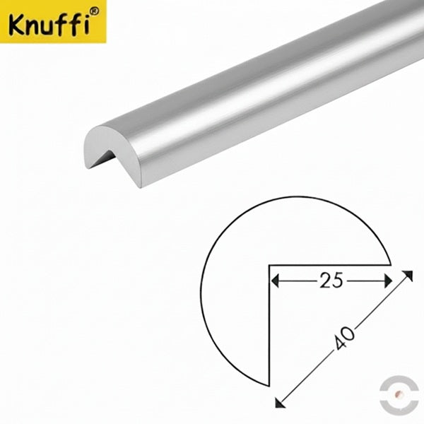 Elastyczny profil ostrzegawczo-ochronny Knuffi, typ A, srebrny, 1000 mm
