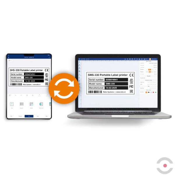 Przenośny system do tworzenia przemysłowych etykiet i znaków SMS 330, szer. druku do 81 mm, rozdz. 300 dpi