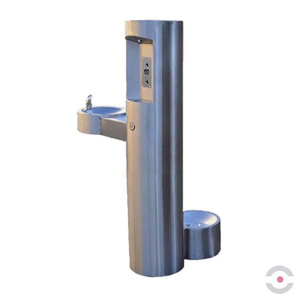 Stacja wody pitnej Zdrojownia GYM-PF, źródełko, nalewak do butelek, poidełko